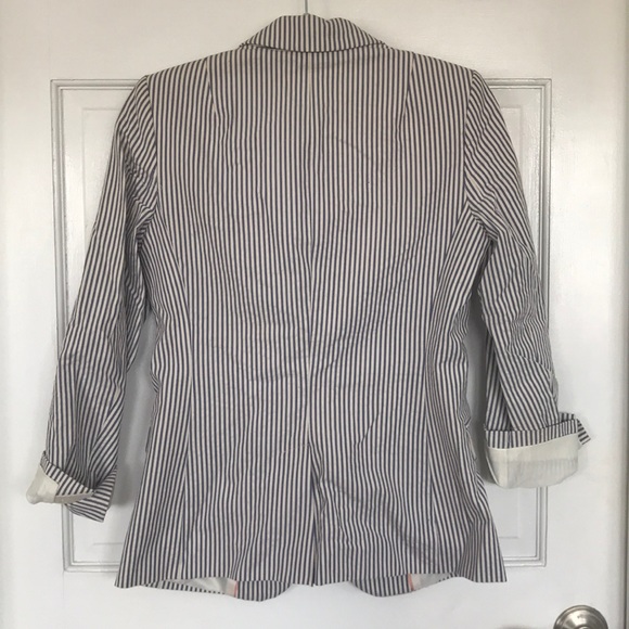 Banana Republic Seersucker Blazer Sz4 - Picture 3 of 3